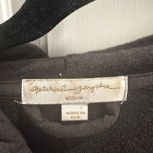 SPIRITUAL GANGSTER Black Zip Up Sweatshirt with Rainbow Arm Detailing - Picture 4 of 4